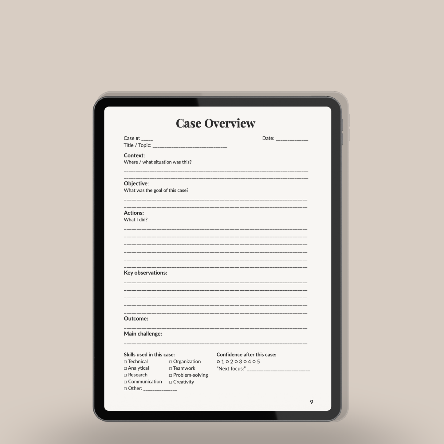 Universal Case & Project Logbook – Student & Internship Tracker